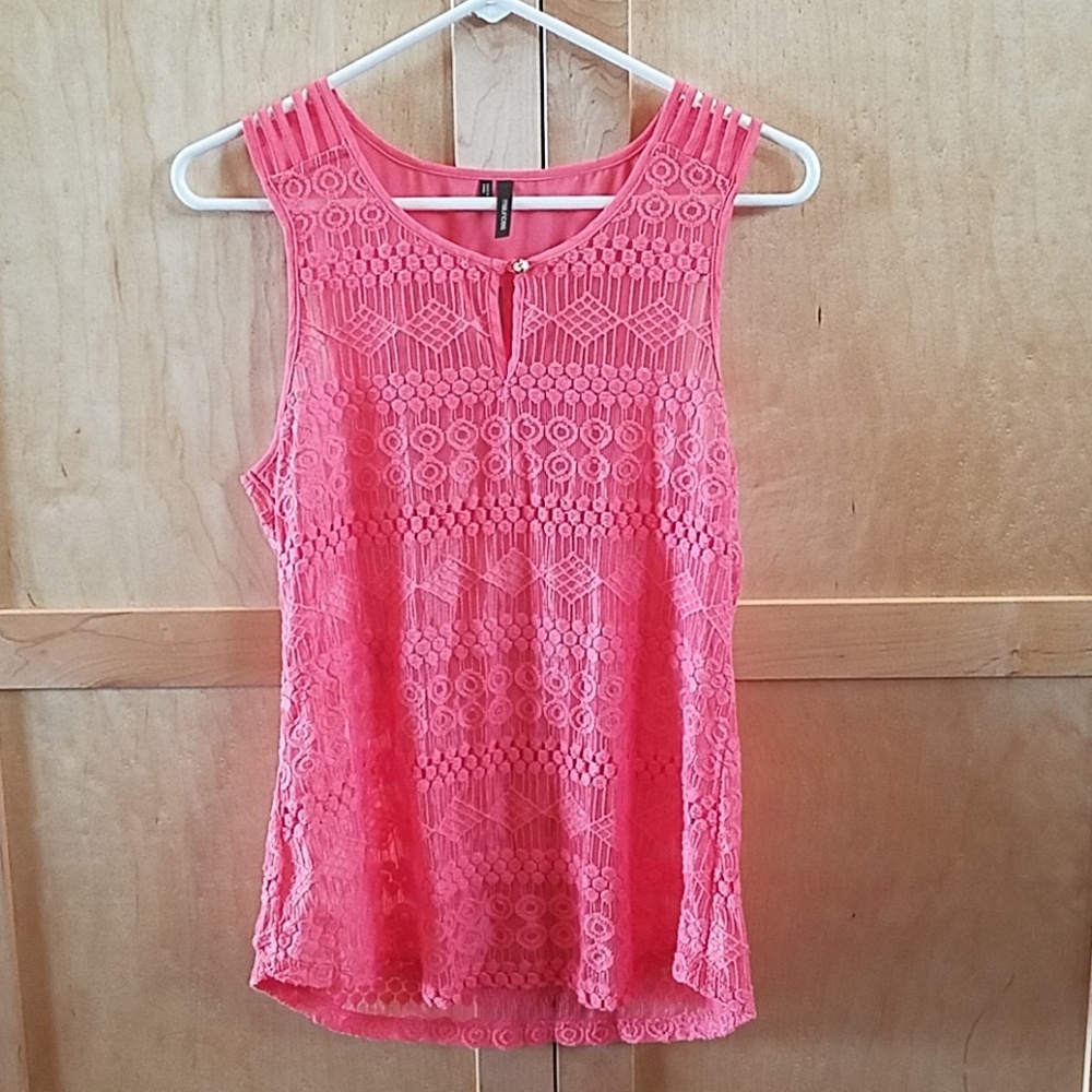 Sheer knit tank